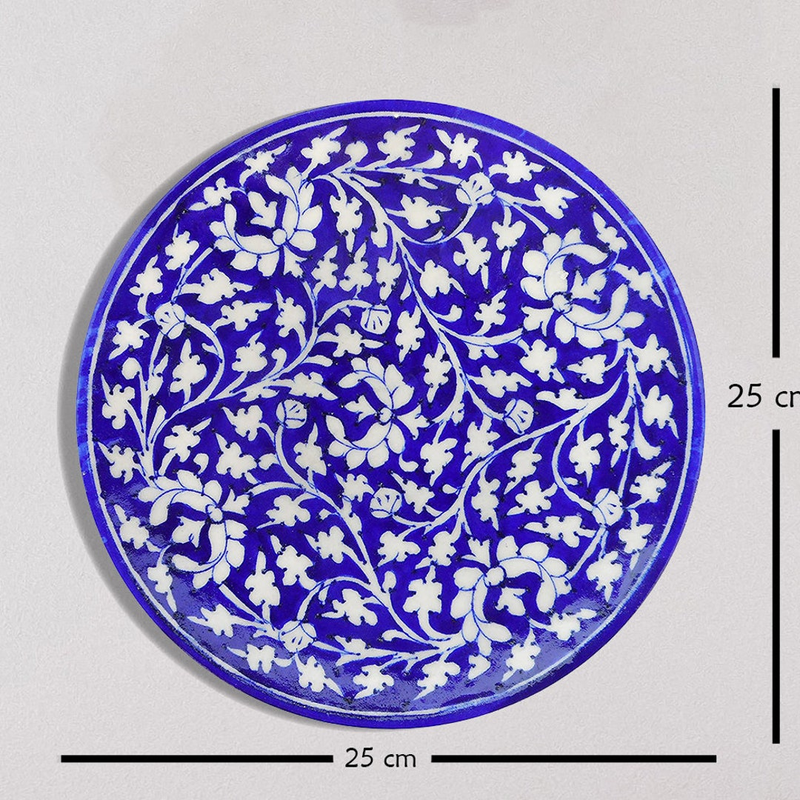 Blue Pottery Handmade Indian Multipurpose plate